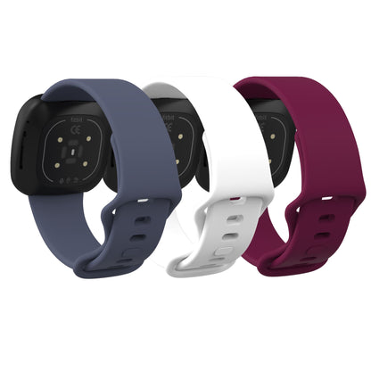 3-Pack of Silicone Bands for Fitbit Sense/Versa 3