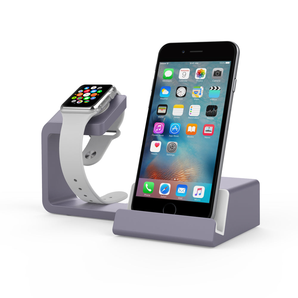 2 in 1 Charging Stand for Apple Watch &amp; Smartphones with Built-in USB Ports