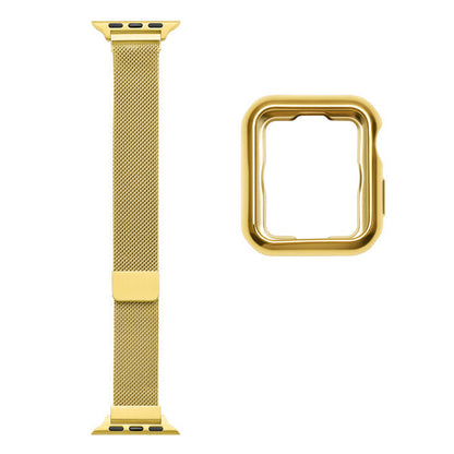 Infinity Skinny Stainless Steel loop Replacement Band + TPU Bumper for Apple Watch