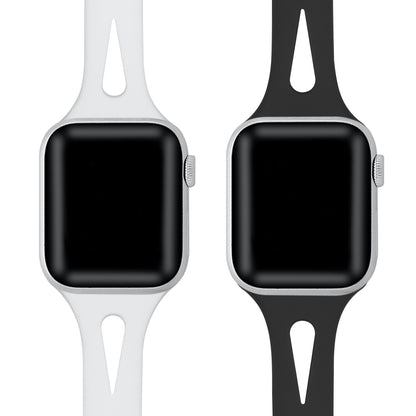 2-Pack Alex Silicone Replacement Bands for Apple Watch - Black/White