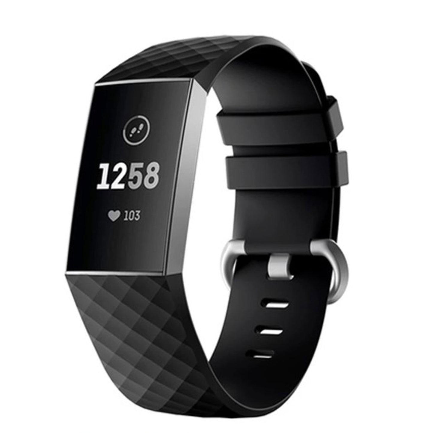 Silicone Band for Fitbit Charge 3 - Black
