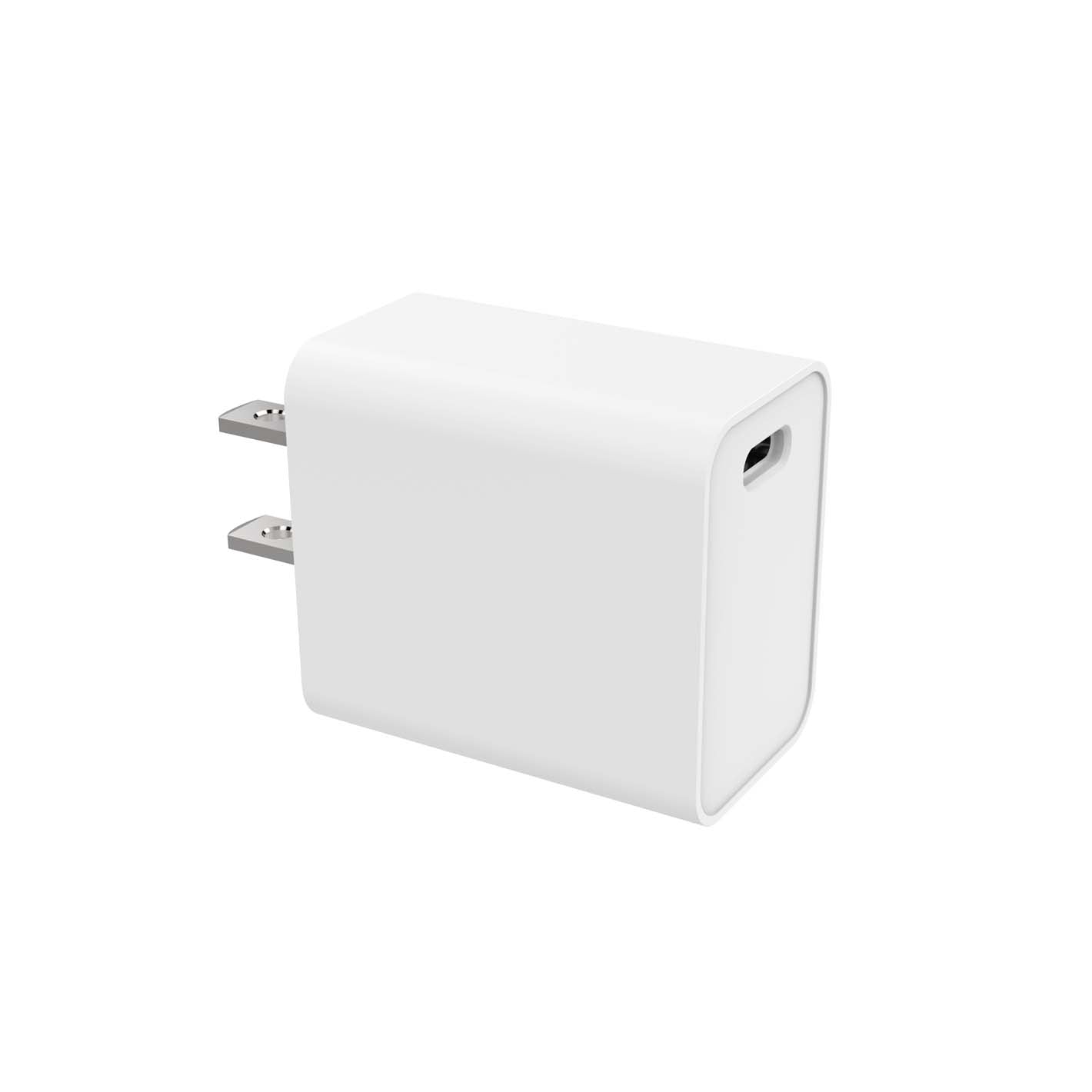 20W PD USB-C Wall Charger Block - White