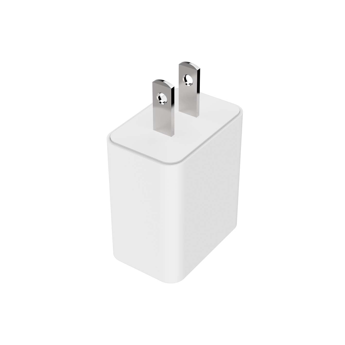 20W PD USB-C Wall Charger Block - White