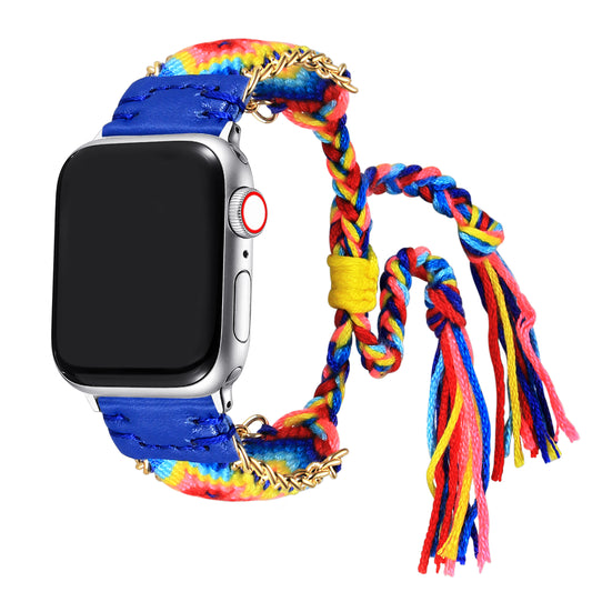 Braided Friendship Bracelet Band for Apple Watch - Blue - FINAL SALE