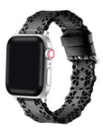 May Genuine Leather Laser Cut Band for Apple Watch - Black