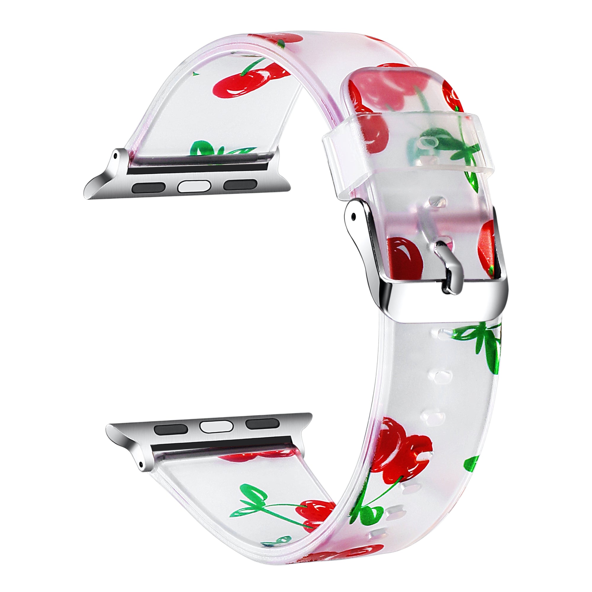 Printed Silicone Band for Apple Watch - Cherry - FINAL SALE