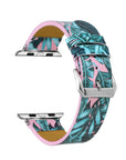 Palm Print Leather Band for Apple Watch - Pink - Final Sale