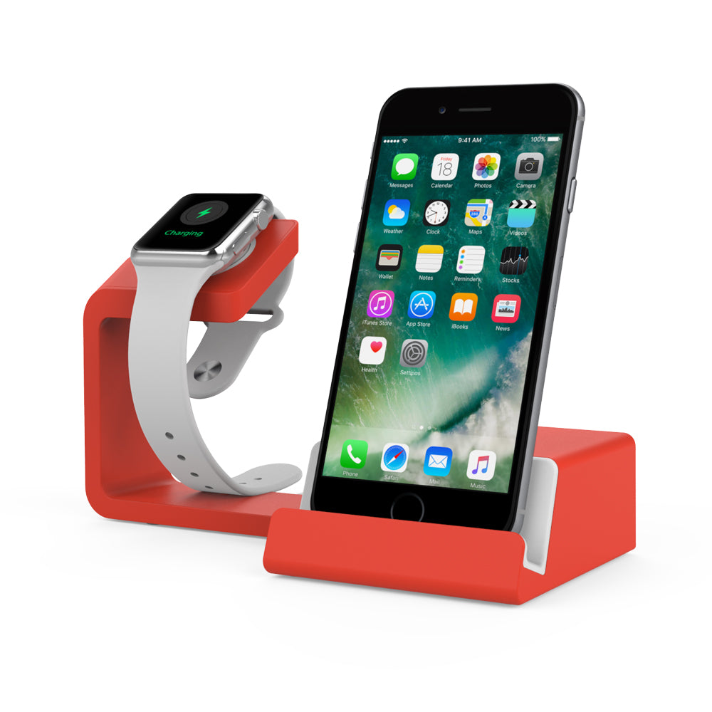 2 in 1 Charging Stand for Apple Watch &amp; Smartphones with Built-in USB Ports