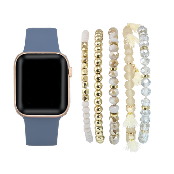 SILICONE BAND FOR APPLE WATCH AND BRACELET BUNDLE